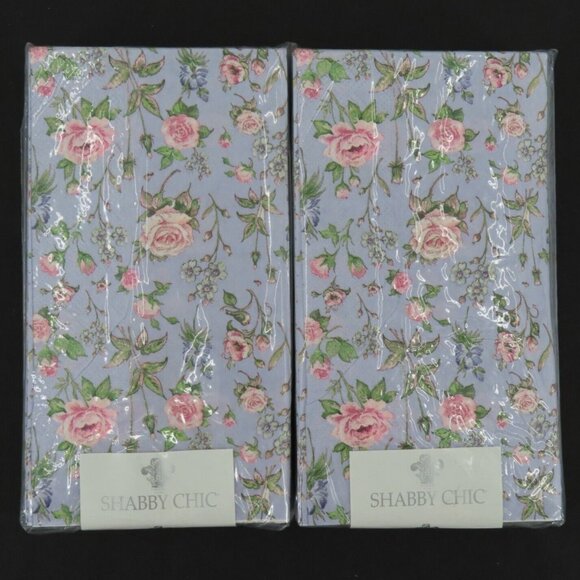 Shabby Chic Rachel Ashwell 2 Packs Pink Rose Flower Botanical Purple Napkins NEW - Picture 1 of 8